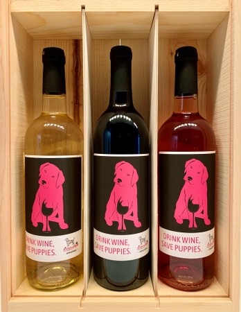 Amazing Mutts Puppy Rescue Three Bottle Wine Collection with Gift Box