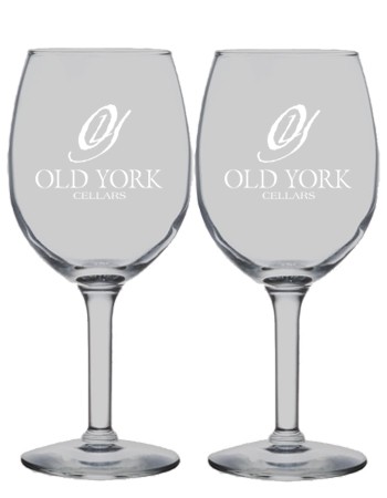 Wine Glasses with Old York Cellars Logo