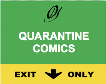 Exit Sign Label - Quarantine Comedy Club Single Bottle