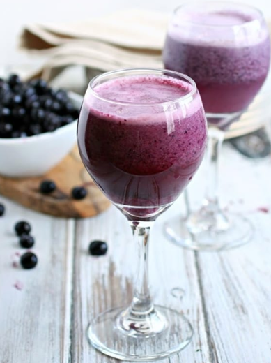 Blueberry Wine Protein Brunch Smoothie