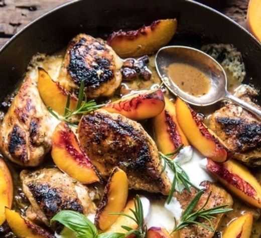 Peach Wine Rosemary Chicken