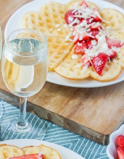 Sparkling Strawberries & Waffles Recipe