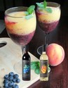 Blueberry & Peach Layered Wine Slushies