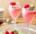 Raspberry Blush Sorbet Wine Spritzer