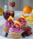 What Exit Red & What Exit White Sangria Cupcakes