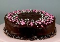 Southpaw Red Dark Chocolate Cake with Ganache Frosting